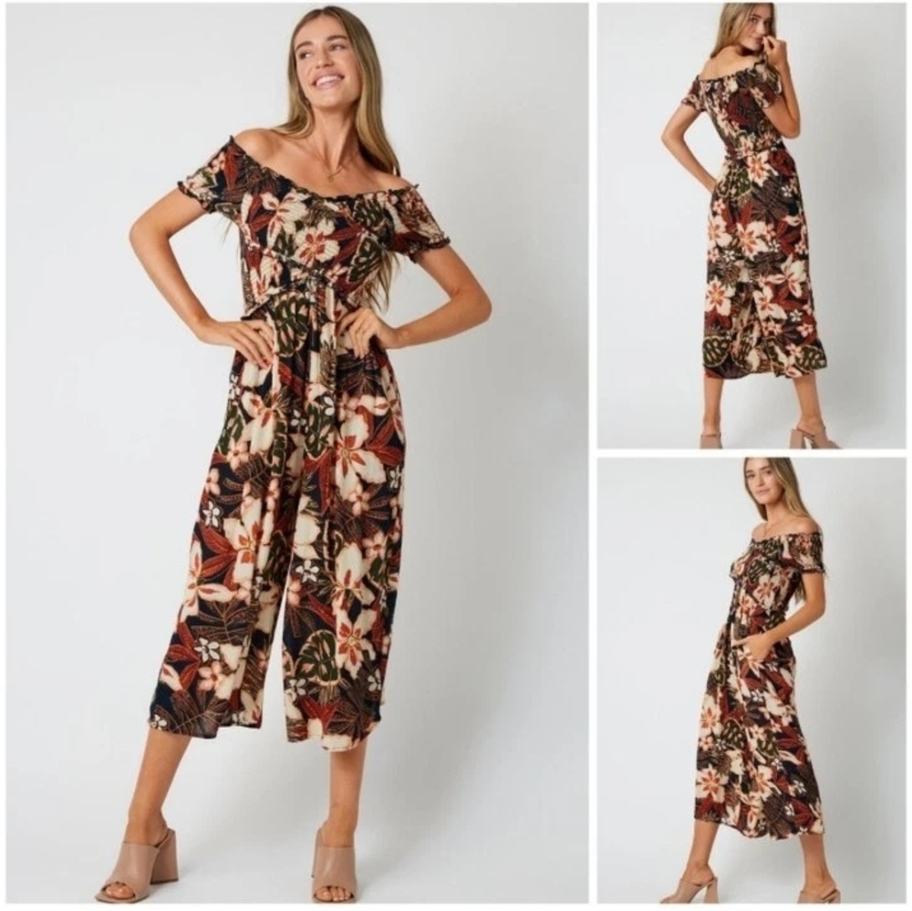 Patrons of Peace Marlu Wide Leg Off the Shoulder Jumpsuit